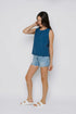 Keri-Sleeveless Woven Shell